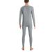 LYCAQL Suits for Men Male Autumn and Winter 2 Piece Of Set Home Comfort Solid Color Base Breathable Underwear Warm Top Slim Fit (Grey 2XL)