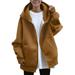 FAIWAD Women s Long Sleeve Zip Hoodie Plus Size Sweatshirt Jacket with Pockets Fall Winter Comfy Trendy Coat