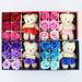 6Pcs Artificial Soap Rose Flower Bear Doll Valentine Day Gift Party Decoration Blue Soap Flower