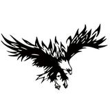 Docooler Car Decals Eagle-shaped Car Vinyl Sticker Decals for Car/Truck/SUV/Jeep Universal Car Hood Body Side Decal Stickers Exterior Decal Decoration