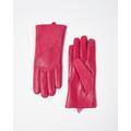 Whipstitch Pink Leather Gloves, size Medium/Large