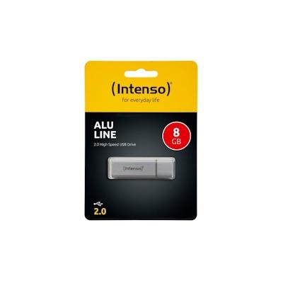 Intenso Speicherstick Alu Line, Hi-Speed USB 2.0, silber, Kapazität 8 GB