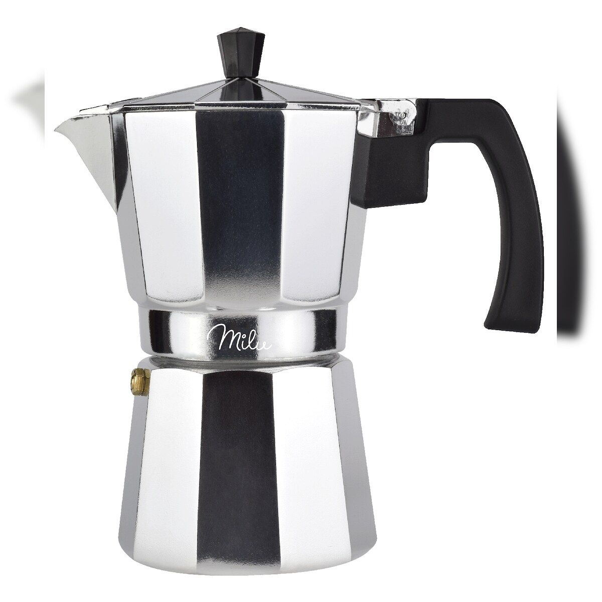 Milu 5048 Espressokocher-Set klassisch aus Aluminium(5-tlg.) für 3 Tassen mit vielen Extras Image