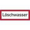 Feuerwehrschild, Löschwasser - DIN 4066 - 297x105x0.45 mm Aluminium geprägt