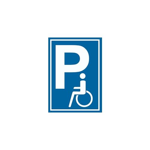 Behinderten Parkplatz Schild A5 Rückseite selbstklebend