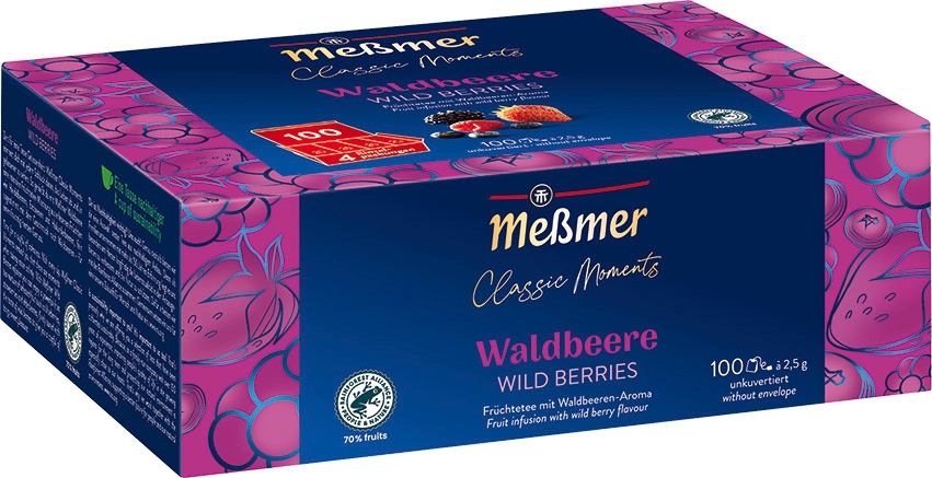 Meßmer Classic Moments Früchtetee Waldbeere 100 Teebeutel (250 g) Image