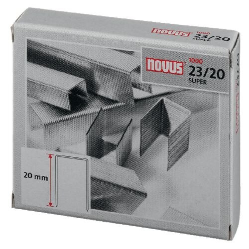 Novus NOVUS OFFICE Heftklammern 23/20 042-0240 Metall Silber 1000 Heftklammern Image