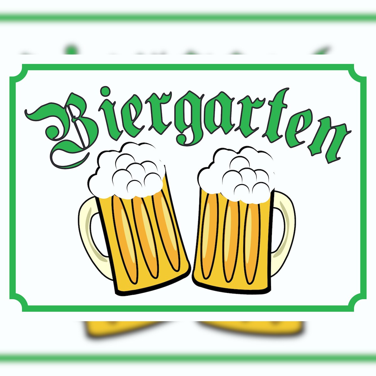HB-Druck Biergarten Schild A5 Rückseite selbstklebend Image