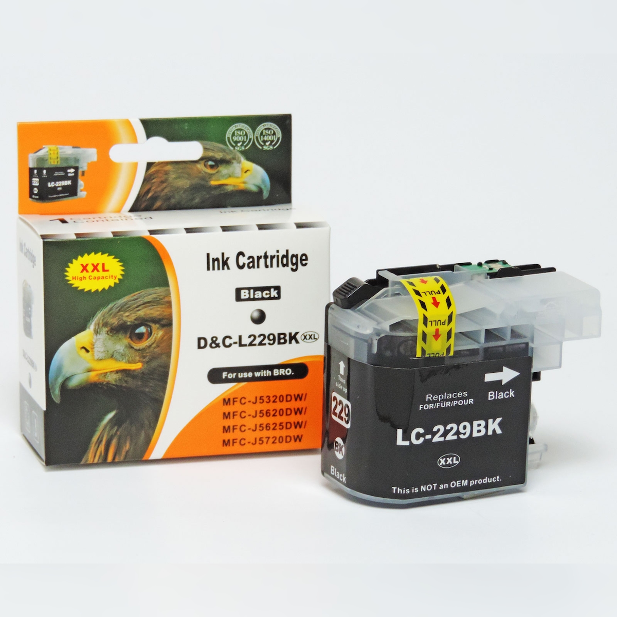 Kompatibel Brother LC-229 XXL BK Schwarz Black Druckerpatrone für 2.400 Seiten von D&C Image