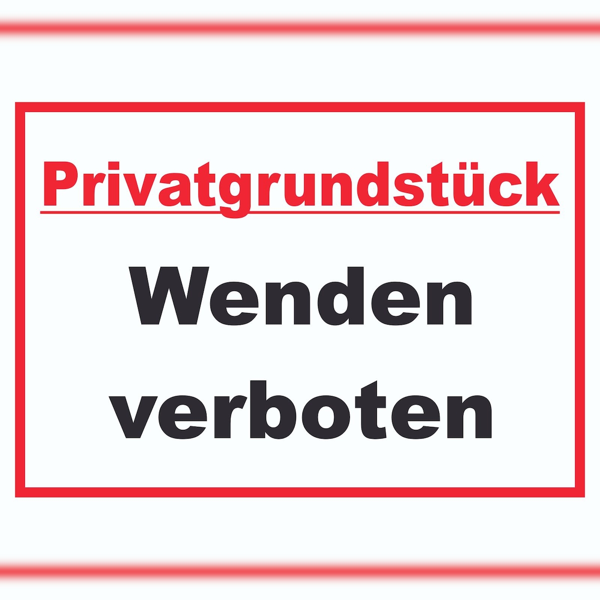 Privatgrundstück Wenden verboten Schild A5 Rückseite selbstklebend Image