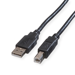 ROLINE USB 2.0 Kabel, Typ A-B, schwarz, 3 m Image