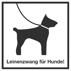 Schild Leinenzwang für Hunde!, Alu, 300x300 mm Image