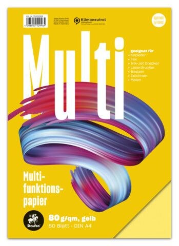 Staufen® 734050996 Multifunktionspapier 7X PLUS - A4, 80 g/qm, gelb, 50 Blatt Image
