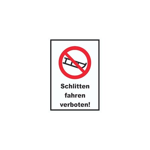 Schlitten fahren verboten Schild A6 (105x148mm)