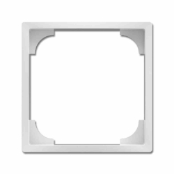 Busch-Jaeger future linear Zentralplatte für Zwischenring, studioweiß, matt, Klemmbefestigung, ohne Beschriftungsfeld Image