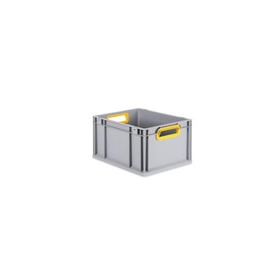 PROREGAL Eurobox NextGen Color | HxBxT 22x30x40cm | 20 Liter | Griffe gelb offen | Glatter Boden | Eurobehälter, Transportbox, Transportbehälter Image
