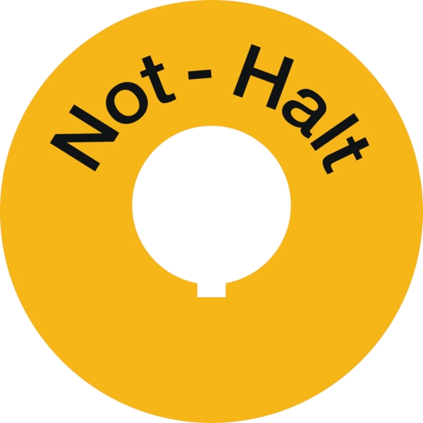 Aufkleber Maschinenschild, Not-Halt, Folie - 75 mm Folie selbstklebend Image