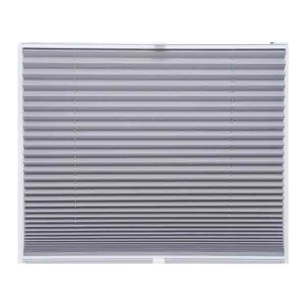 Thermo Black Out Plissee 75x100 cm hellgrau metallic 100% Verdunkelnd Image