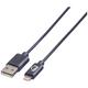 Value USB-Kabel USB 2.0 USB-A Stecker, Apple Lightning Stecker 0.15 m Schwarz 11.99.8326