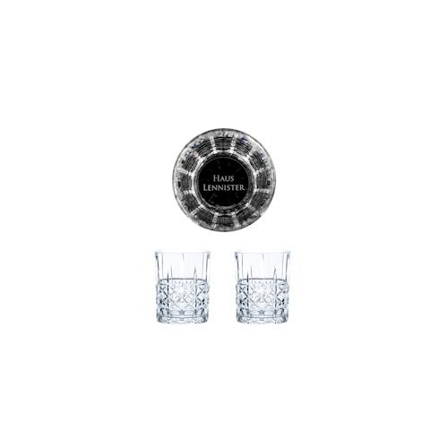 Game of Thrones Whiskygläser Set Haus Lennister, 2 Whisky-Tumbler
