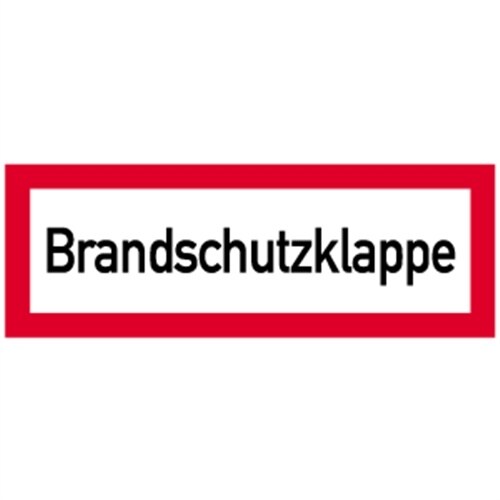 Schild Brandschutzklappe, Kunststoff, 297x105 mm Image