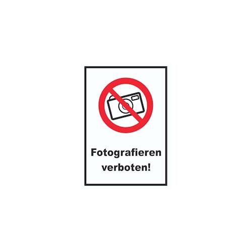 Fotografieren verboten Schild Keine Photos A6 (105x148mm)