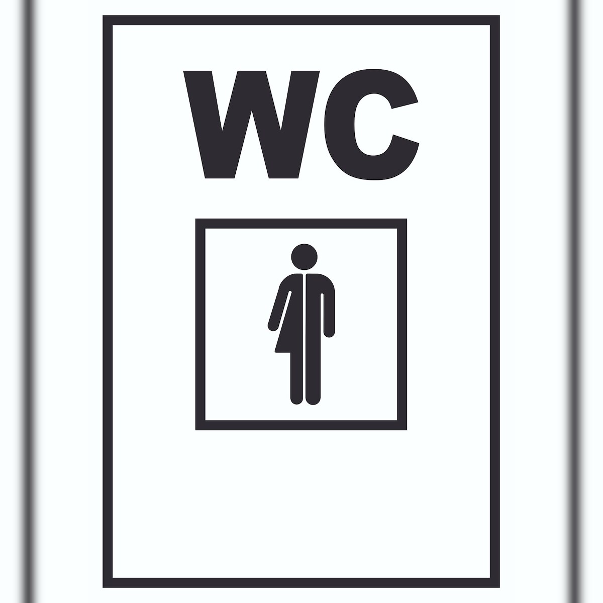 HB-Druck WC Mann und Frau Transgender Schild A5 Rückseite selbstklebend Image