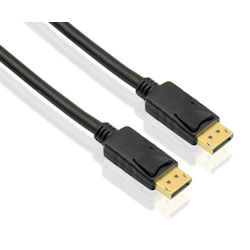 Helos Anschlusskabel, DisplayPort Stecker/Stecker, 4K 1,0m, schwarz Image