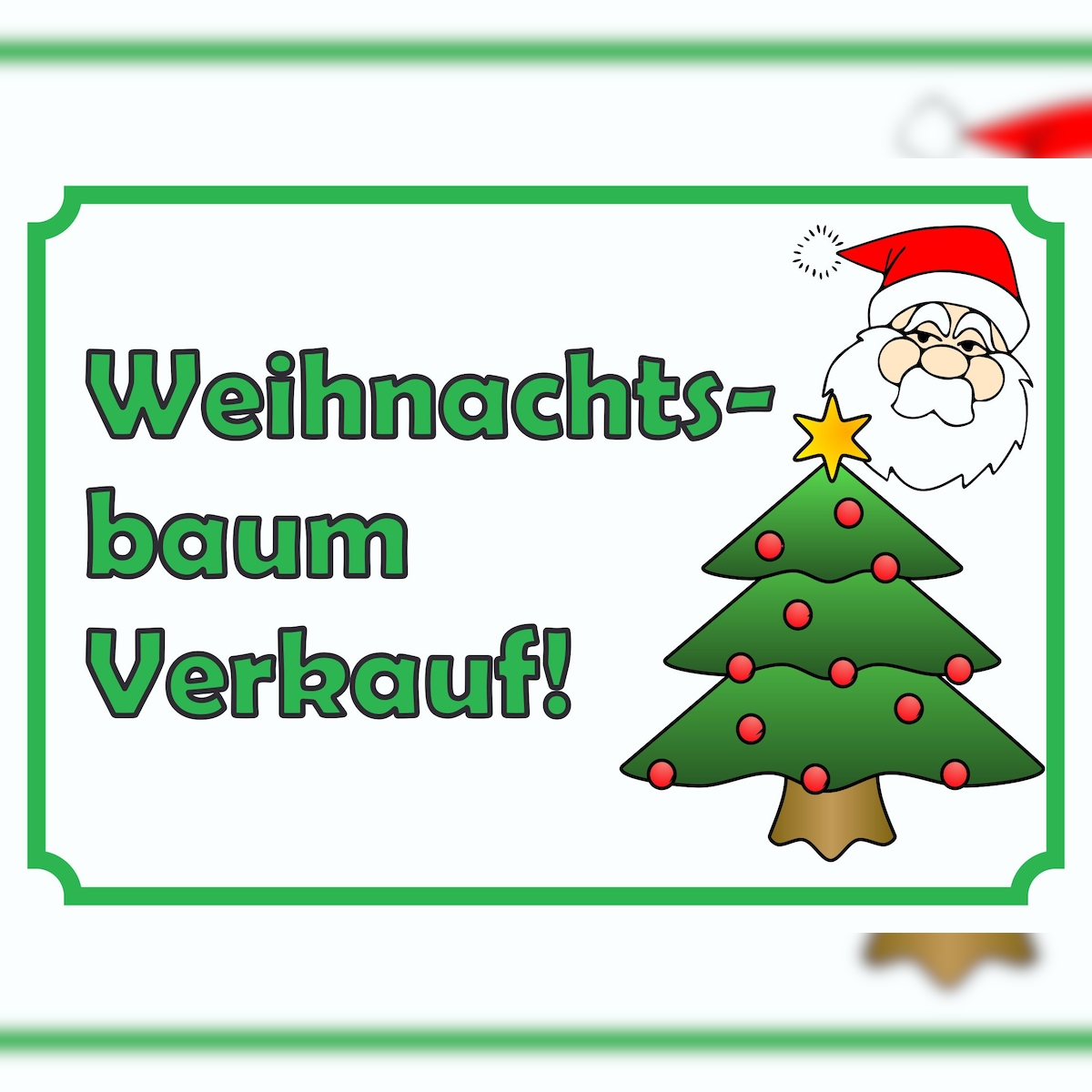 Verkaufsschild Schild Weihnachtsbaum A3 (297x420mm) Image