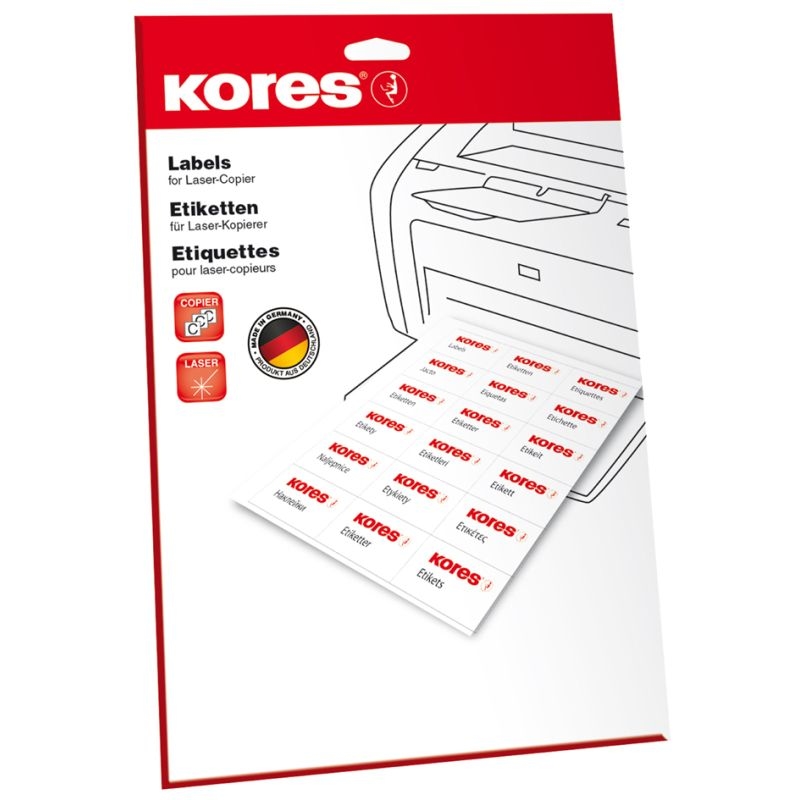 Kores Universal-Power-Etiketten, 105 x 148,5 mm, weiß Image