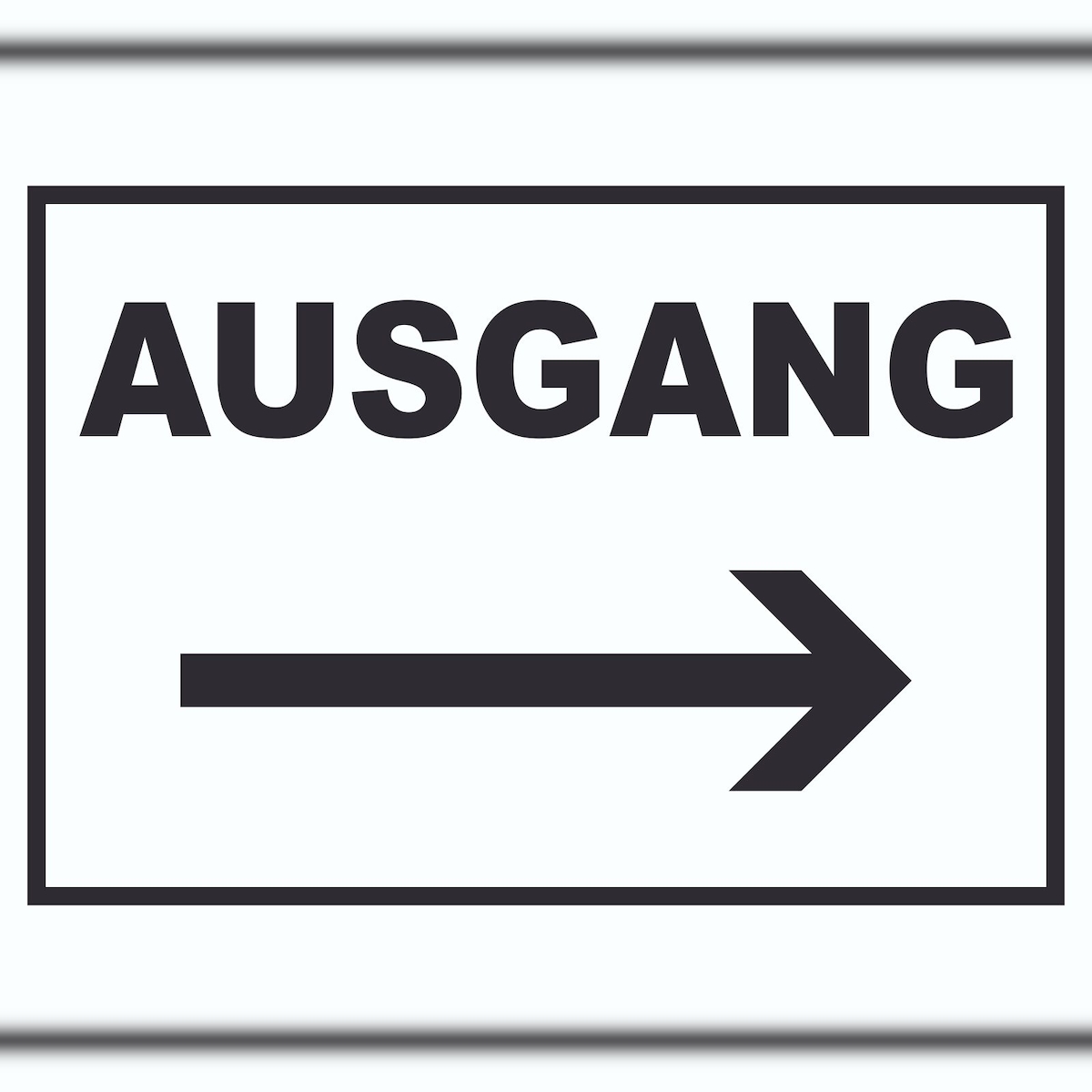 Ausgang Pfeil rechts Schild A3 (297x420mm) Image