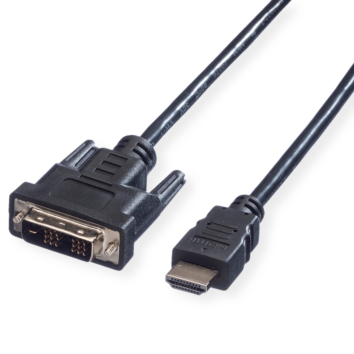 VALUE Kabel DVI (18+1) ST - HDMI ST, schwarz, 10 m Image