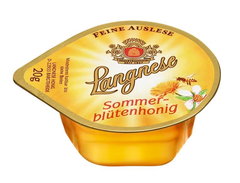 Langnese Sommerblütenhonig Flüssig Goldklar 72 Portionen x 20 g (1,44 kg) Image