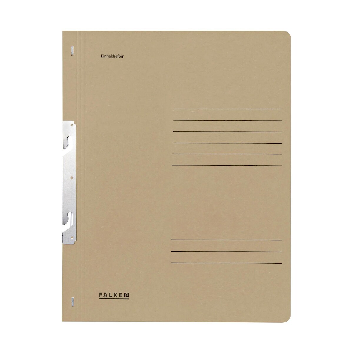 Falken 80000862 Einhakhefter für DIN A4, 250g/m2 Manila-RC-Krt., 1/1 Vorderd., kaufm. Heftung - Grau Image