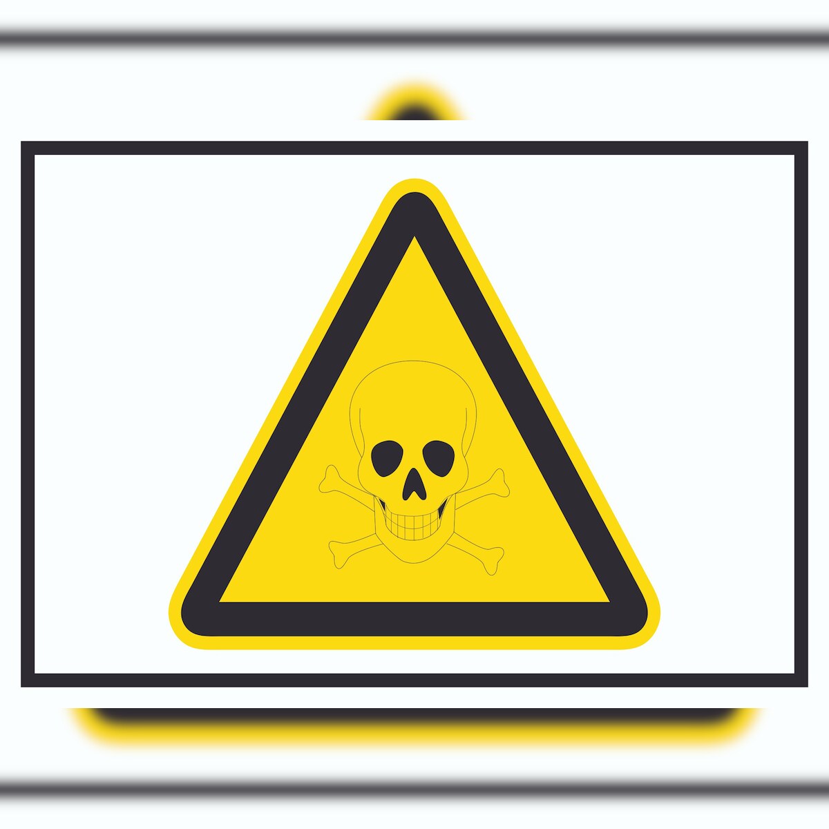 Vorsicht Giftige Stoffe Symbol Schild A5 Rückseite selbstklebend Image