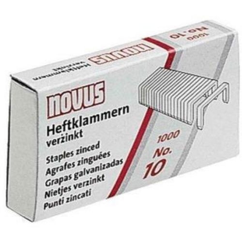 Novus NOVUS OFFICE Heftklammern Nr.10 Super 040-0003 Zink Silber 1000 Heftklammern Image