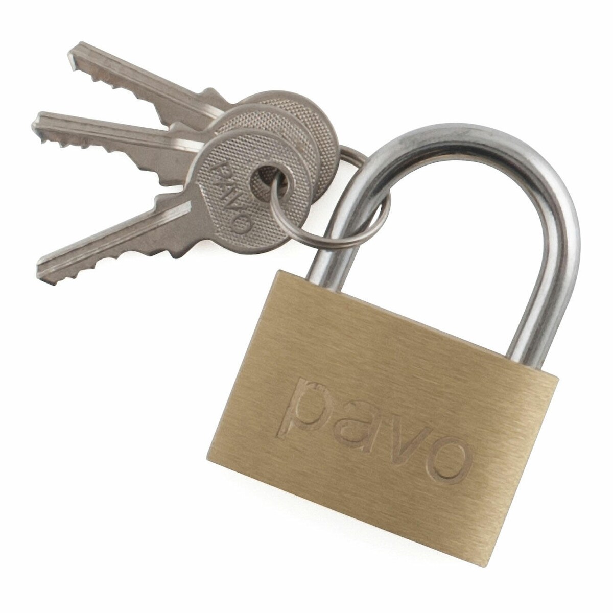 VEPATIM 3 Schlüssel Schlüsselschloss Gepäckschloss Vorhängeschloss 40mm aus Messing Image