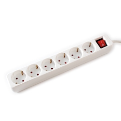 VALUE 6-fach Steckdosenleiste mit Schalter, weiß, 3 m Image