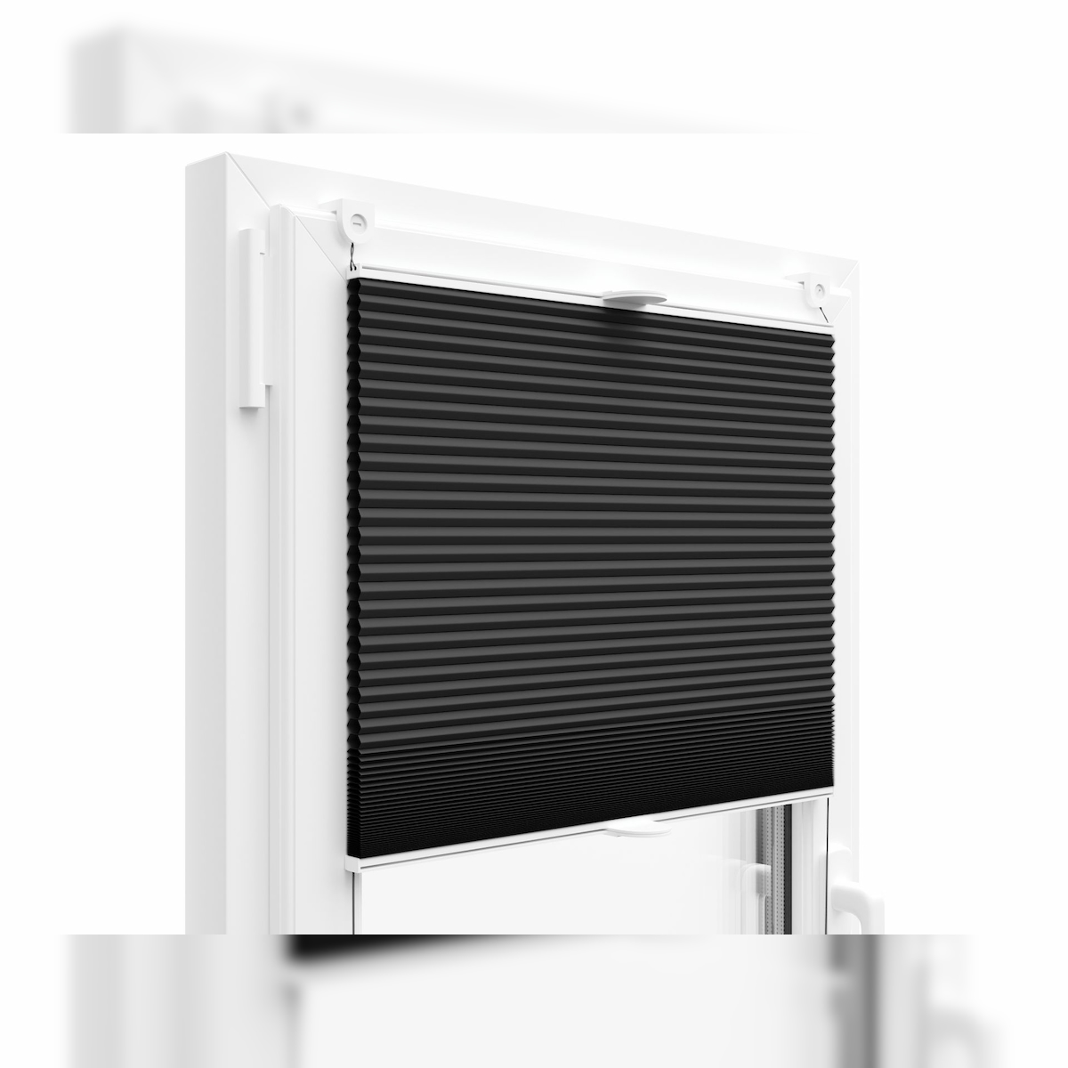 THERMO WABENPLISSEE 100% VERDUNKELND FALTROLLO JALOUSIE (Schwarz PM11, 50x150 cm) Image