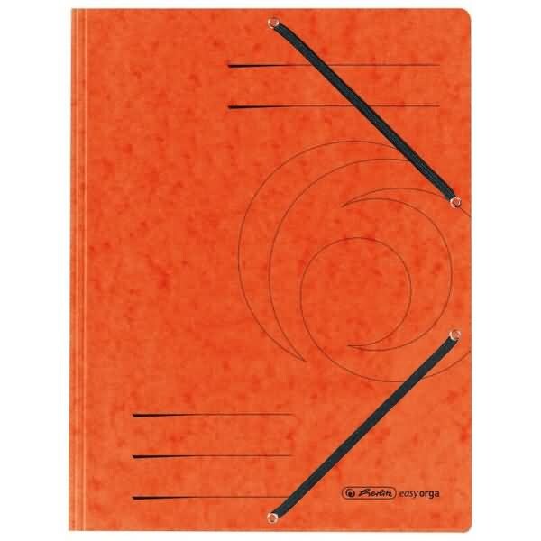 herlitz Einschlagmappe mit Gummizug Karton orange Image