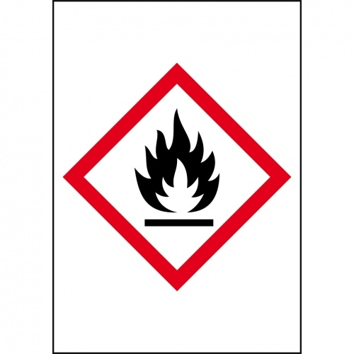 Aufkleber I Gefahrensymbol Flamme GHS 02, Folie, selbstklebend, 70x100mm, 6/Bogen, GHS-Verordnung Image