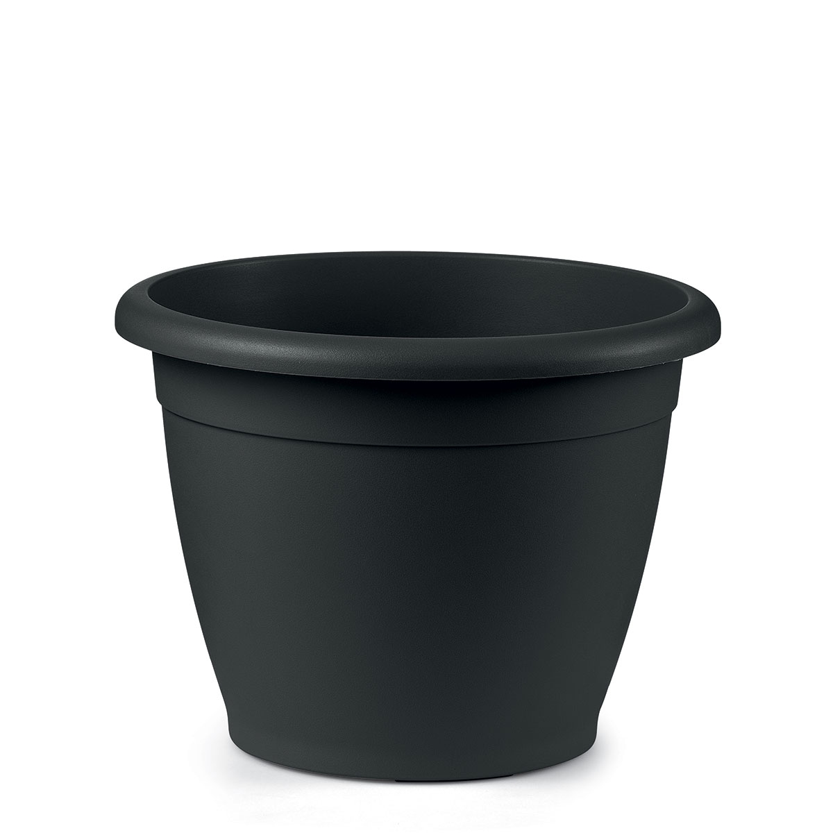 Pflanzgefäß Blumentopf Pflanztopf Naxos rund anthrazit Ø 25 x H 18 cm Veca Image