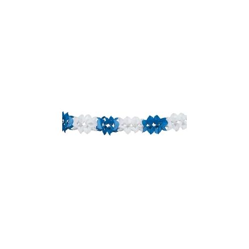 Girlande, eckig blau weiss
