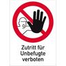 Schild Zutritt für Unbefugte verboten DIN 4844-2, Kombischild, Kunststoff, 210x297 mm