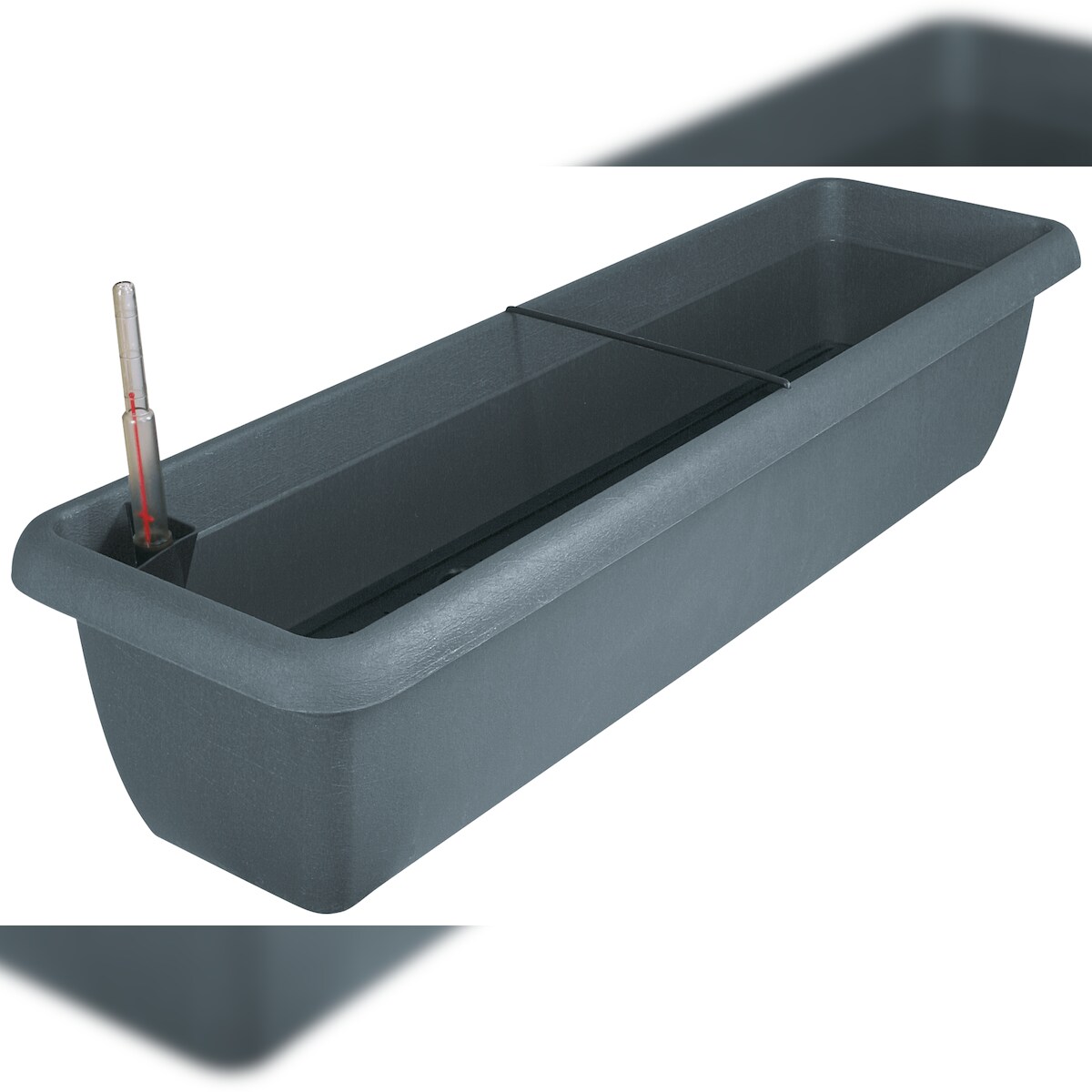 Geli Blumenkasten 80 cm Aqua Andalucia Kunststoff anthrazit mit Wasserstandsanzeige Image