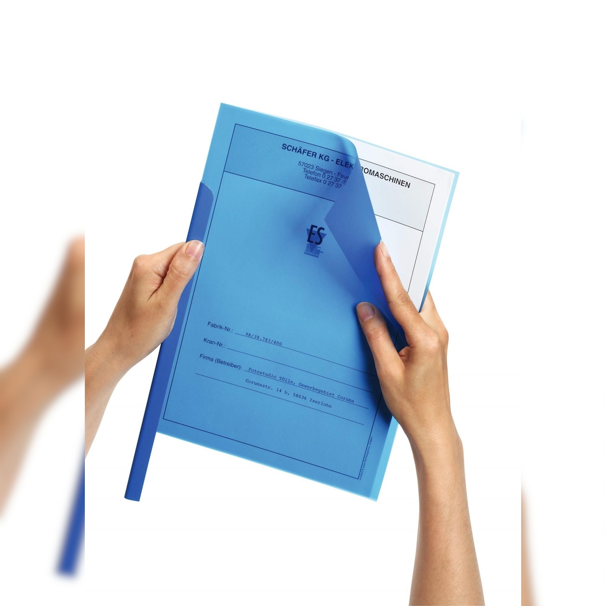 DURABLE Klemmschienenhülle 291906 DIN A4 max. 100Bl. bl 50 St./Pack. Image