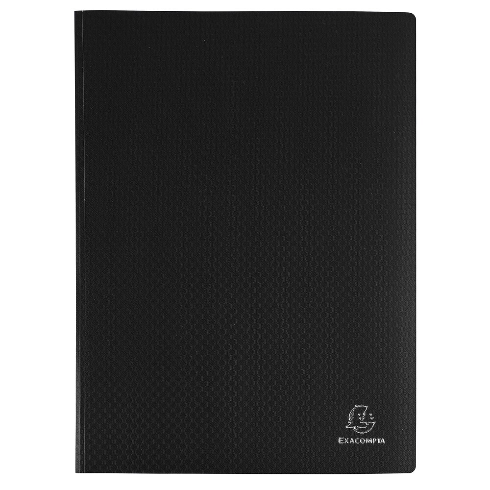 Exacompta Sichtmappe aus weichem PP 300µ mit 80 gekörnten Hüllen, blickdicht, für Format DIN A4 Image