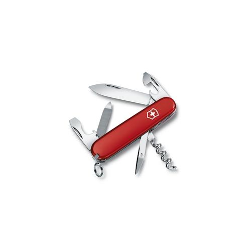 Victorinox Taschenmesser Sportsman, 84mm, 13 Funktionen, mit einer Nagelfeile, Nagelreiniger und einem Korkenzieher, rot