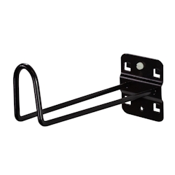 PROREGAL Kabelhalter für Lochplatte | LxBxH15x3,5x5cm | Tiefschwarz Image