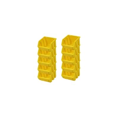 PROREGAL Mega Deal 10x Sichtlagerbox 1 | HxBxT 7,5x11,6x11,2cm | Polypropylen | Gelb | Sichtlagerbehälter, Sichtlagerkasten, Sortierbehälter Image